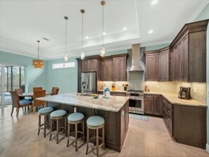 Fridge, microwave, stovetop, dishwasher - Beautiul Coral Cay Home with Private Heated Pool! (Placida)
