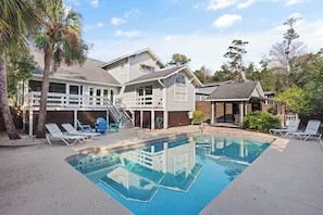 A heated pool