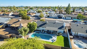 Outdoor pool, a heated pool