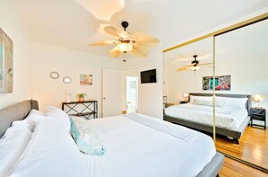 2 chambres, fer et planche à repasser, Wi-Fi, draps fournis