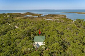 Aerial view - Silver Lining - Pet Friendly, Beach Access, Private Pool, Beach Gear Credit Included! (St George Island)