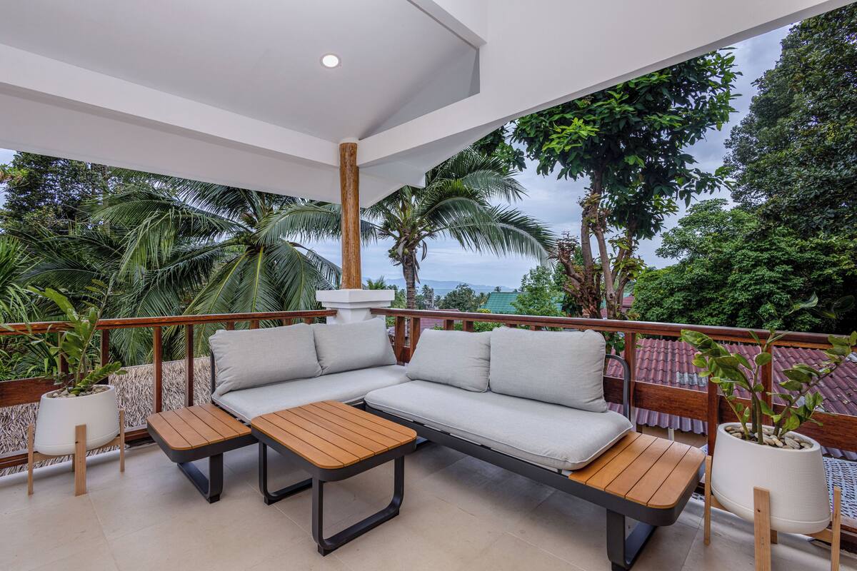 Villa – design, 2 soverom, terrasse, sjøutsikt | Terrasse/patio