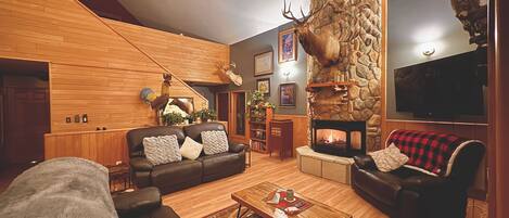 Smart TV, fireplace