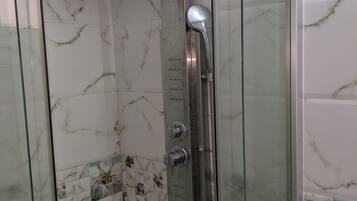 Shower, bidet, toilet paper