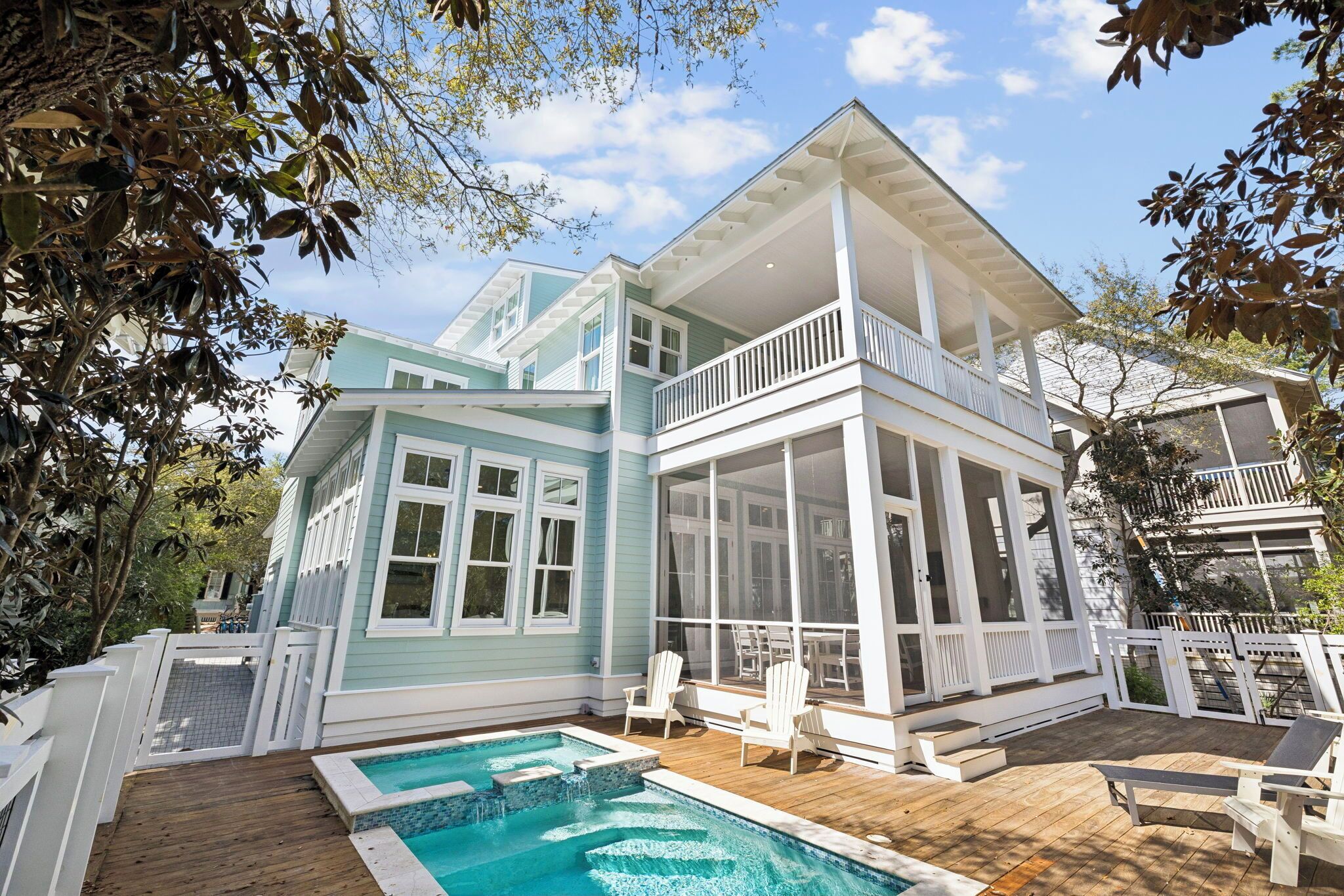A heated pool