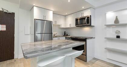 Discover an urban retreat in this spacious one-bedroom suite in Downtown Toronto
