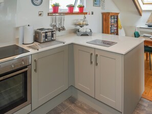 Dishwasher, high chair, cookware/dishes/utensils