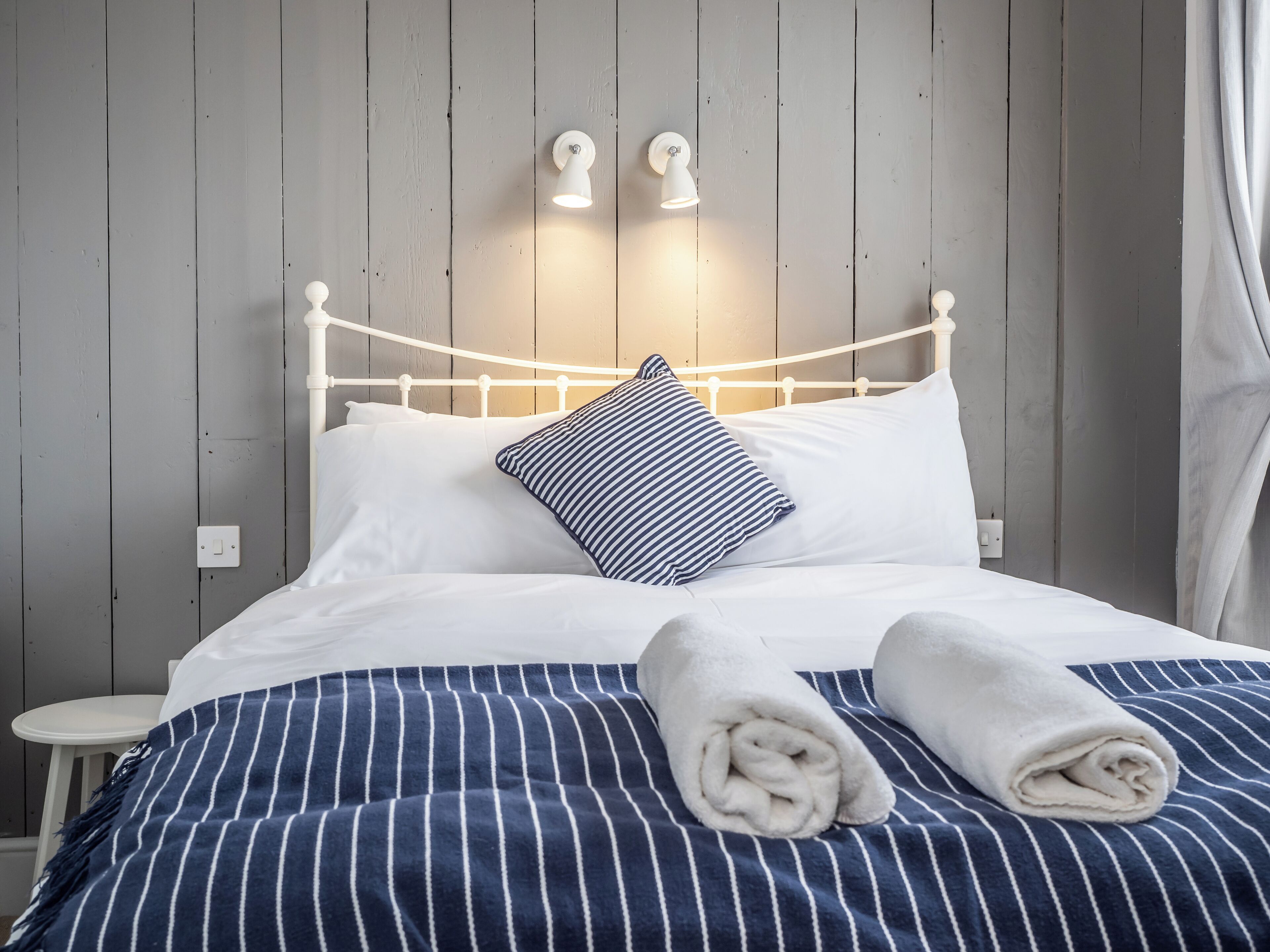 Luxury Apartment, 1 Bedroom, Garden View | Desk, laptop workspace, soundproofing, iron/ironing board