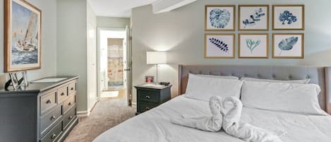2 bedrooms, iron/ironing board, travel cot, WiFi