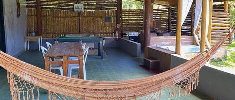 Exclusive Cabin, Pool Access, Lake View | Living area | TV