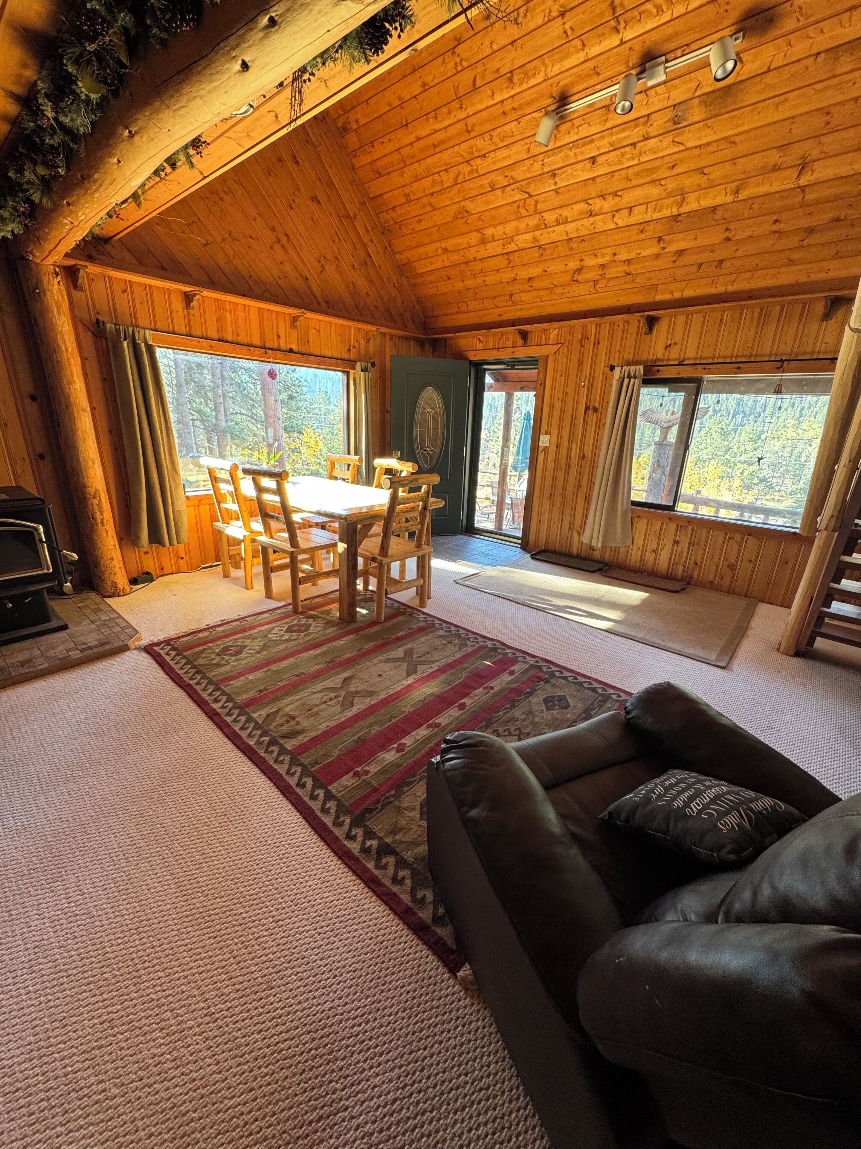 Smart TV, fireplace, video games, DVD player