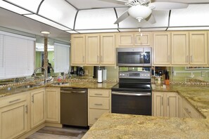 Microwave, oven, stovetop, dishwasher