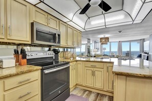 Microwave, oven, stovetop, dishwasher
