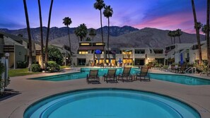 Outdoor pool, a heated pool