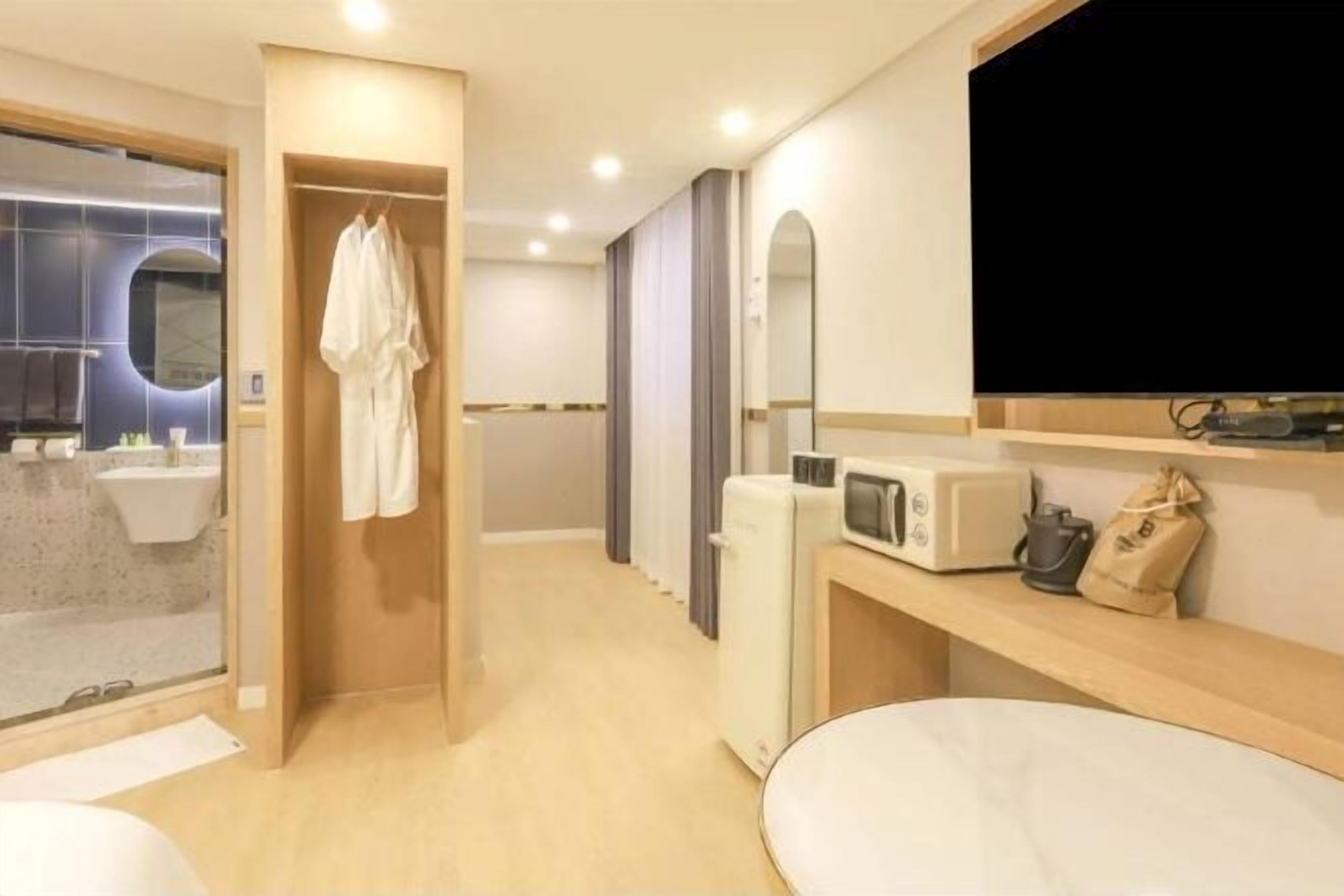 Bathroom | Shower, hair dryer, towels, soap