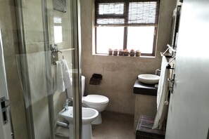 Dutxa, assecador de cabells, bidet i tovalloles 