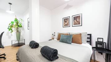 1 bedroom, desk, travel crib, free WiFi