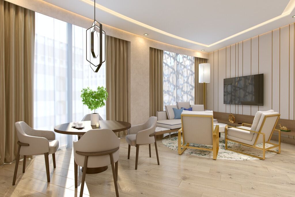 30-inch flat-screen TV with digital channels