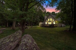 Exterior - Pocono Chalet | Vaulted Pine Ceilings | Pet Friendly | Hot Tub (Albrightsville)
