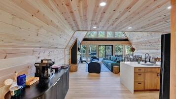 TV, fireplace, video games