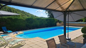 A heated pool