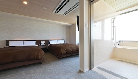 Renewal Twin Room, Smoking (Barrier-free) | Desk, blackout drapes, free WiFi