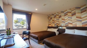 [Renovated]Standard Twin Room, Non Smoking | Down comforters, desk, blackout drapes, iron/ironing board