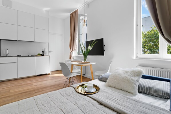 1 soverom, strykejern/-brett, wi-fi og sengetøy