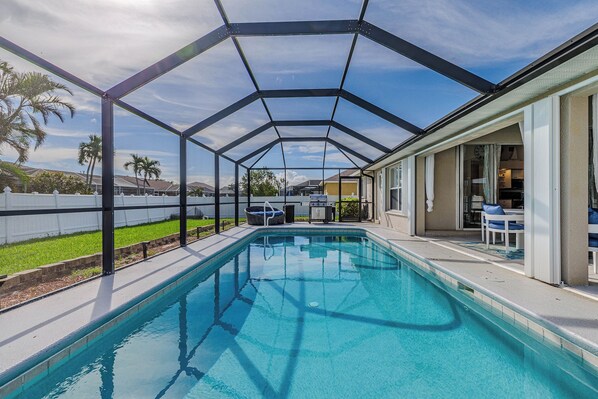 A heated pool