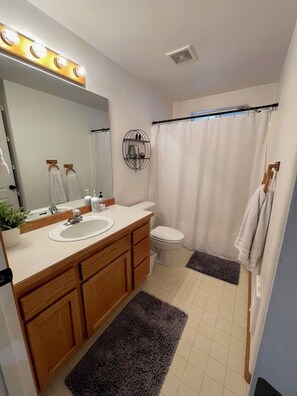 Sèche-cheveux, serviettes fournies, papier toilette