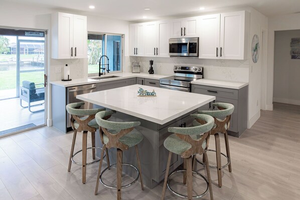 Microwave, oven, stovetop, dishwasher