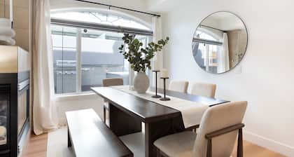 Skyline Loft | 2BR, 2BA with 2 Balconies + BBQ | Sleeps 8 | Tower Views & Fire
