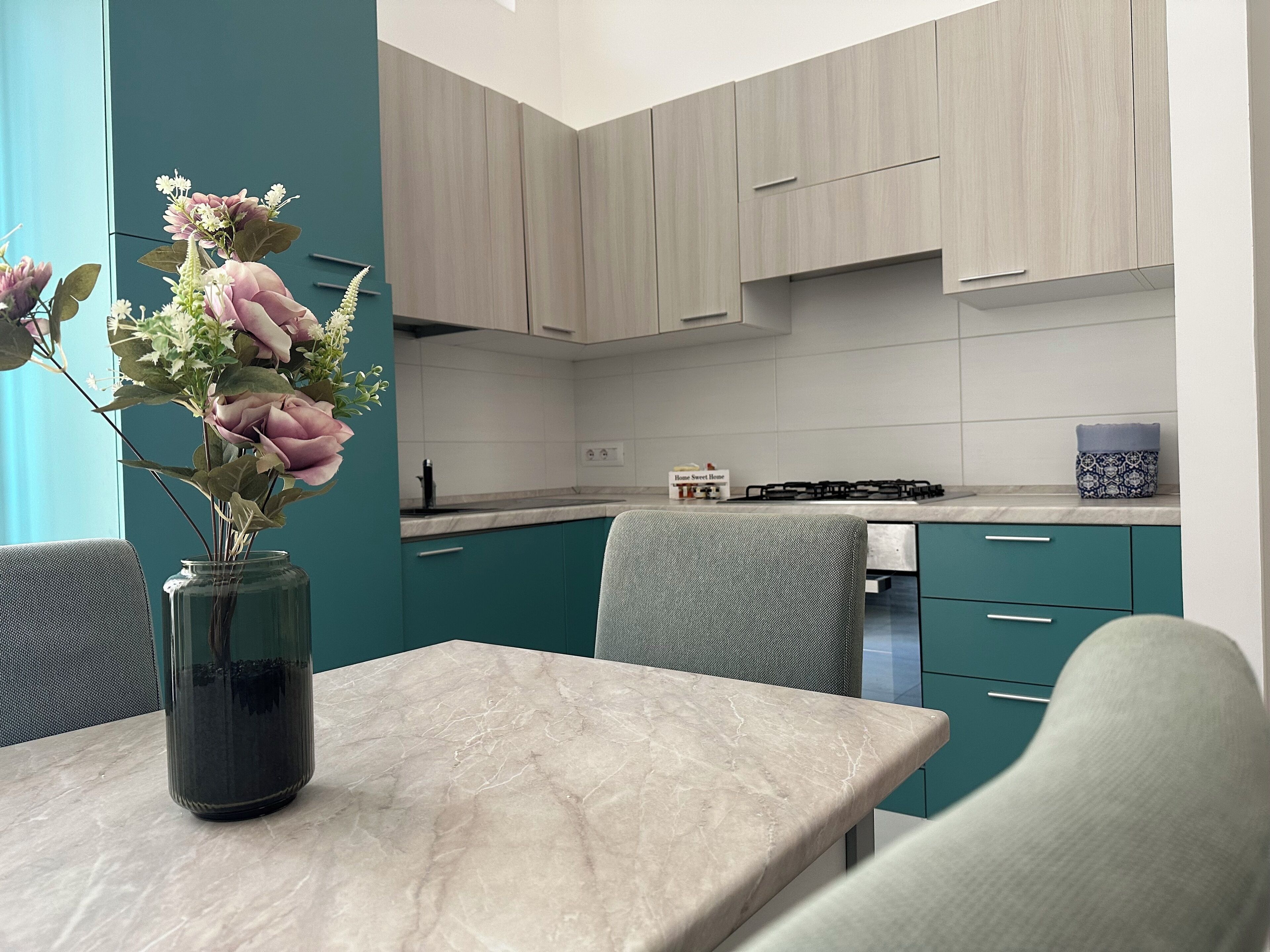 City Apartment, Terrace | Private kitchen | Full-sized fridge, oven, stovetop, espresso maker