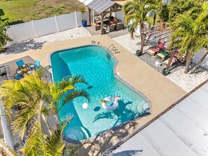 Una piscina riscaldata