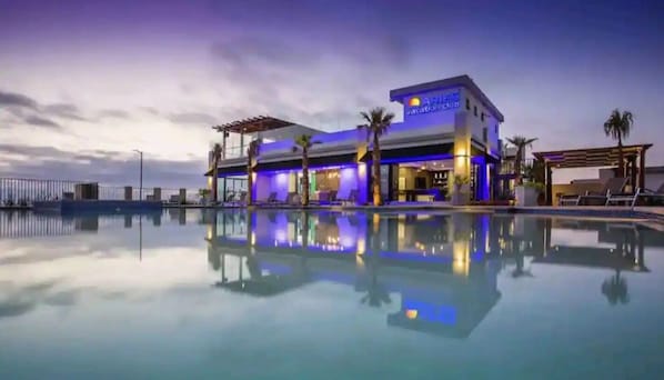 Una piscina riscaldata