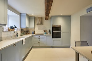 Fridge, microwave, dishwasher, coffee/tea maker