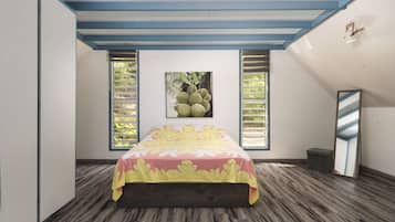 1 habitación, tabla de planchar con plancha, wifi y ropa de cama