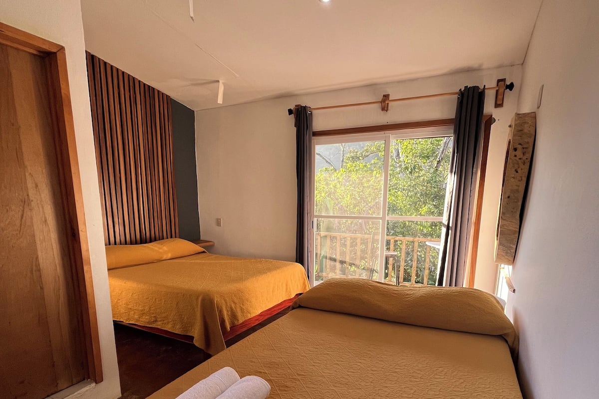 Family Quadruple Room, 2 Queen Beds, Balcony