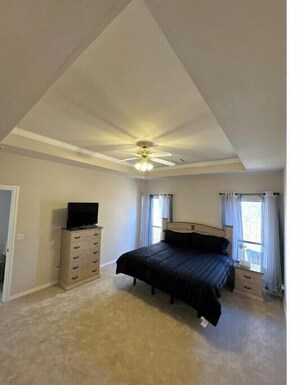 3 bedrooms, iron/ironing board, travel cot, WiFi