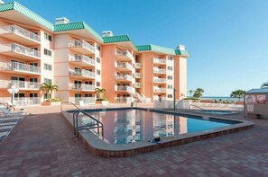 Pool - 🌊 Beachfront Bliss at Beach Cottages #2103 | Heated Pool + Hot Tub | Indian Shores, FL (Indian Rocks Beach)