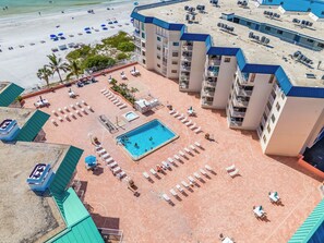 Pool - 🌊 Beachfront Bliss at Beach Cottages #2103 | Heated Pool + Hot Tub | Indian Shores, FL (Indian Rocks Beach)