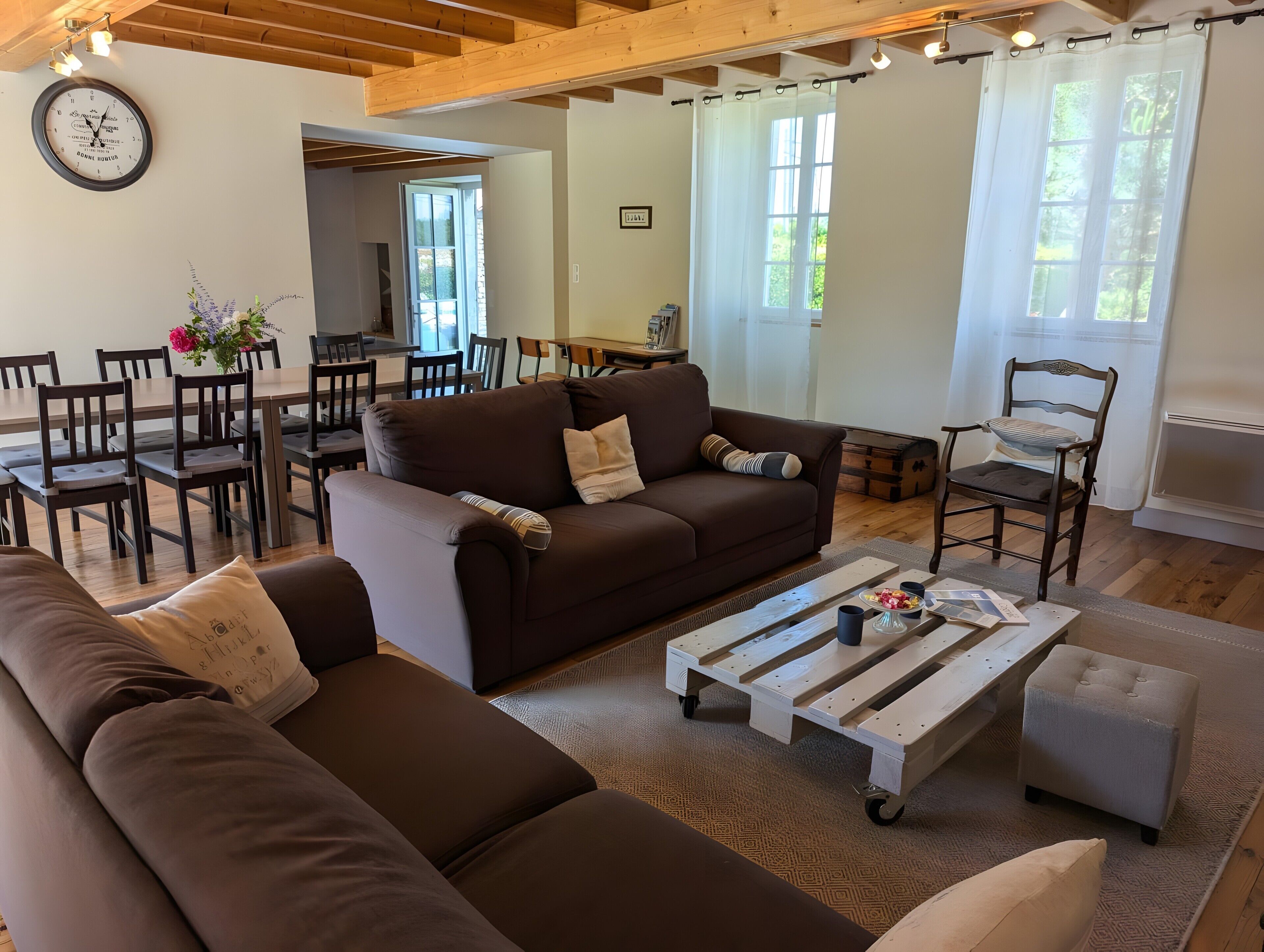 TV, fireplace, table tennis