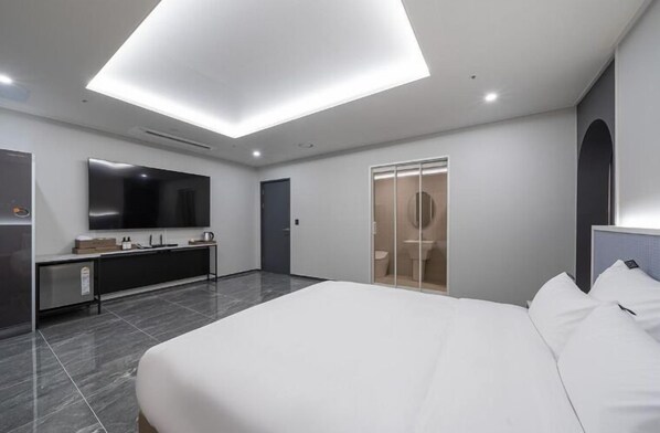 Chambre Prestige double | Espace de travail pour ordinateurs portables, accĂšs au Wi-Fi (inclus)