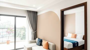 Premium appartement, 1 slaapkamer | 1 slaapkamer, een kluis op de kamer, individueel gemeubileerd