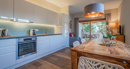 Modern apartment with mountain view and balcony