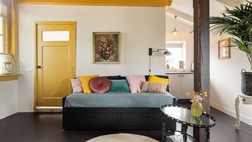 Appartement, vue jardin | 1 chambre, bureau, espace de travail pour ordinateur portable