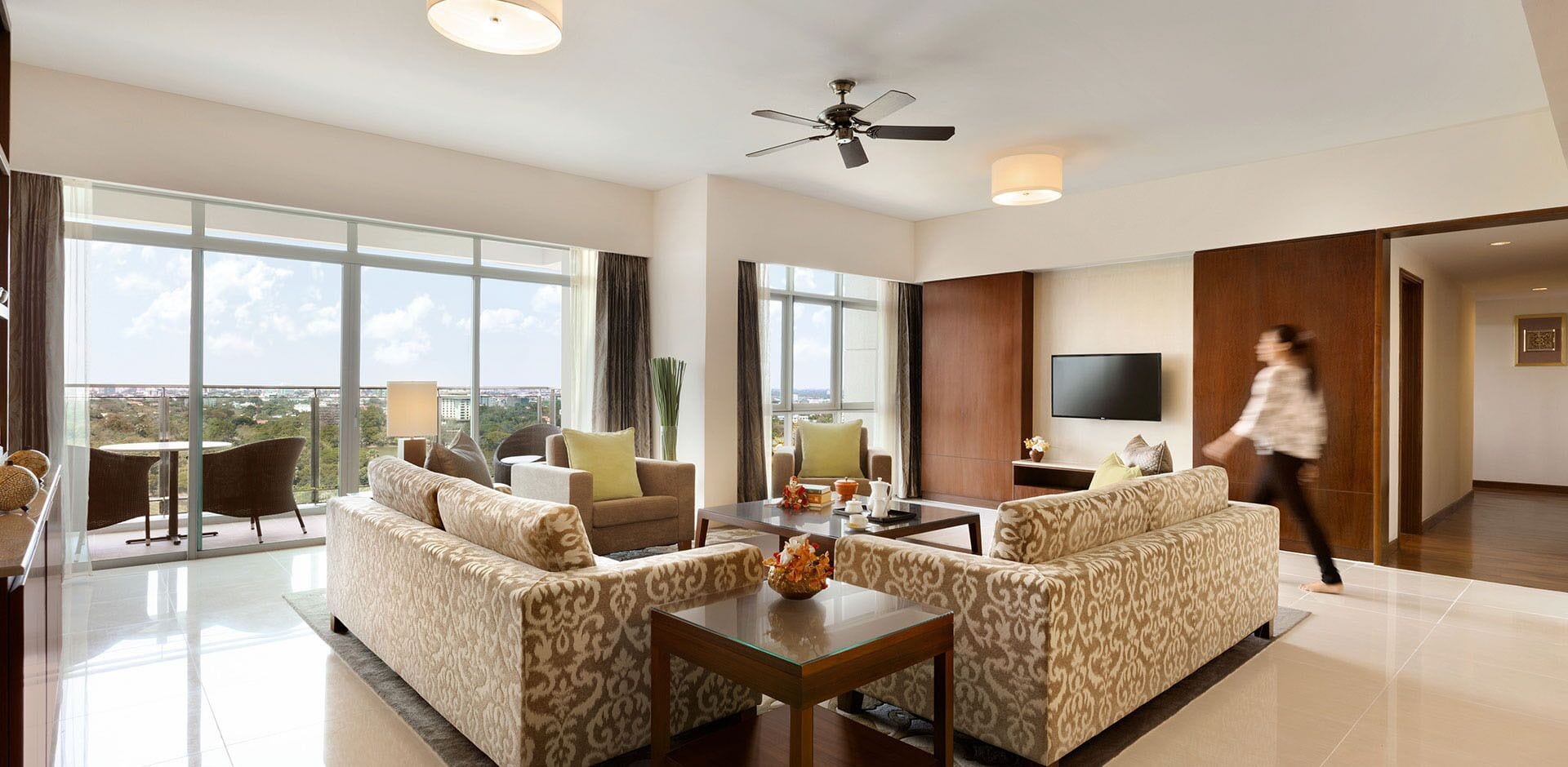 Apartment, 4 Bedrooms | Living area | 40-inch TV with digital channels, DVD player