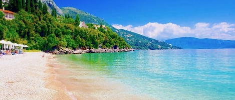 Vlak bij het strand
