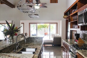 Microwave, oven, dishwasher, coffee/tea maker - Beach Front Villa Orchid with private pool (Palmetto Bay)