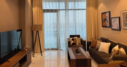 Chic 1-bedroom with WiFi and fitness room in lovely West Furjan Dubai community
